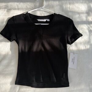 Calvin Klein Jeans Black Ribbed Top